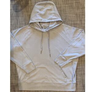 UNIVERSAL STANDARD Fallon 100% Cotton Kangaroo Pocket Long Sleeve Hoodie Blue S